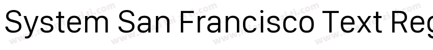 System San Francisco Text Regular字体转换